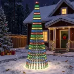 LED Kalėdų medis EKENAS 270 cm 648 LED Įvairių spalvų Plienas