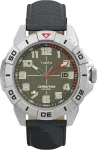 Timex vyri&scaron;kas laikrodis Expedition North, 42 mm, juodas, ekologi&scaron;kas dviejų dalių dirželis, žalias ciferblatas, sidabrinis korpusas Tw2w84200, juodas, dirželis.
