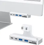 6-in-1 usb c &scaron;akotuvas, skirtas imac 24 colių (m1/m3), multiport adapteris su type-c 10 gbps, sd/tf kortelių skaitytuvas - suderinamas su 2021/2023 imac | priedai