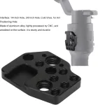 Greito atleidimo plok&scaron;telės stabilizatorius kameros narveliui Led hot shoe adapteris su 1/4" skylute 3/8" skylute, skirtas Ronin S Sc Rs2 Rs3 Rsc2