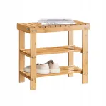 Sobuy suoliukas su lentynomis Batų spintelės Vonios taburetė Mažas 50 cm Fsr02-k-n