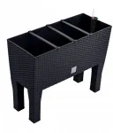 Prosperplast Gėlynas Rato Case High 80cm antracito spalvos su kojelėmis