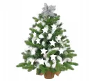 Dekoruota dirbtinė eglutė King Winter 60 cm su Led ap&scaron;vietimu gėlėse