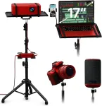 Projektorius Propvue Projektoriaus stovas, reguliuojamas auk&scaron;tis nuo 66 iki 150 cm, universalus ne&scaron;iojamojo kompiuterio stovas, trikojis kamerai arba &scaron;viestuvui, dj stovas ir muzikos stovas - patikimas, lengvai reguliuojamas