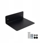 Nefero metalinė mini sieninė lentyna smulkiems daiktams, 15 cm, juoda, loft stiliaus + kai&scaron;čiai
