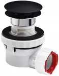 Wirquin praustuvo sifonas Nano Click-clack, matinis juodas