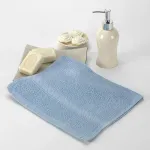Rank&scaron;luostis Boncasa rank&scaron;luosčių rinkinys - 100% &scaron;ukuotinė medvilnė (ne regeneruota) - kokybi&scaron;kas žiedinis verpimas - &scaron;velnus pojūtis - 450 g/m2 (&scaron;viesiai mėlyna, 3 vnt.)