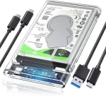 Kietasis diskas Orico 2.5 colio Usb C i&scaron;orinis standžiojo disko dėklas, Usb 3.1 Gen2 į Sata 3.0 6 Gbp/s, skirtas 7 mm ir 9.5 mm 2.5 colio Sata vidiniams Hdd ir Ssd, surinkimas be įrankių, Uasp pagreitis (2139c3-g2)
