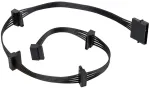 Yiejoya 4 kontaktų Ide Molex į 15 kontaktų Sata maitinimo kabelį, didelis 4 kontaktų Male į 5 x 15 kontaktų Sata Female kietojo disko maitinimo skirstytuvo adapterio kabelis, skirtas Diy Pc Server