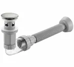 Praustuvo sifonas REA Flow su Click-Clack, Brushed Nickel