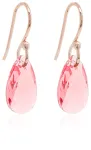 Marmara Sidabriniai auskarai &bdquo;Baroque VII (Rose Peach)&ldquo; su Swarovski&reg; kristalais