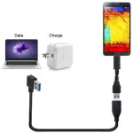 Chenyang usb 3.0 type a male į female 90 laipsnių stačiu kampu prailginimo kabelis 20 cm