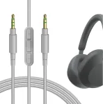 Geekria audio kabelis su mikrofonu, suderinamas su Sony Ult Wear, Wh-1000xm6/1000xm5/1000xm4, Wh-xb910n, Wh-ch720n ausinėmis, 3.5mm stereo pakaitinis kabelis (1.7m)