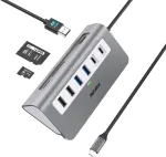 Usb c &scaron;akotuvas, 9-in-1 multiport adapterio &scaron;akotuvas usb c doko stotis su 4k hdmi, pd 100w, usb-a 3.0, sd ir tf, skirtas mac os/window, dell, hp ir kitiems type c įrenginiams