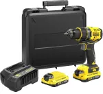 Stanley Fatmax 18v 2 greičių akumuliatorinis gręžtuvas-suktuvas Sfmcd720d2k (2.0ah, maks. sukimo momentas 80 Nm, be&scaron;epetėlinis variklis su pilnai metaline pavara, Led lemputė, 2 akumuliatoriai, įkroviklis, diržo spaustukas ir dėklas)