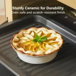 Onemore mini tortų formos, 17,3 cm keraminės tortų kepimo formos nelimpančios mažos tortų formos gilios pyrago formos mini tartaletėms, idealios vi&scaron;tienos pyragams ir desertams