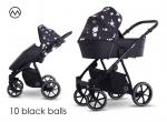 Vaiki&scaron;kas vežimėlis LONEX PAX FRESH 2in1 10 juodas balls