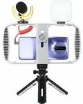 Vaizdo įra&scaron;ymo rinkinys - Godox Vlogging Kit VK1 Shotgun Mic, LED Light, I&scaron;manusis telefonas Rig, Mini Tripod
