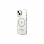 Dėklas GUESS GUHMP14MHTMD IPHONE 14 PLUS / 15 PLUS 6.7 "GOLD / GOLD HARD CASE METAL OUTLINE MAGSAFE