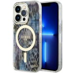 Dėklas GUESS GUHMP14XHLEOPWB IPHONE 14 PRO MAX 6.7 "Mėlynas/Mėlynas HARDCASE LEOPARD MAGSAFE