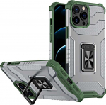 Hurtel Crystal Ring dėklas skirtas iPhone 13 Pro Max, žalias