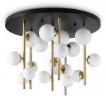 Lubinis &scaron;viestuvas Pavir&scaron;inis &scaron;viestuvas PERLAGE, G9, baltos/juodos/žalvario sp.