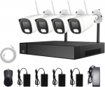4 WIFI kamerų komplektas Longse LW5MC84B1, 5Mp, 2,8mm, 30m IR, 30m LED, žmogaus ir automobilio detekcija