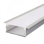 V-tac LED įleidžiamas profilis su dangteliu, sidabro sp., 2m