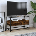TV staliukas TV spintelė, dūminio ąžuolo, 80x35x51cm, mediena