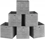 Songmics Aufbewahrungsbox 33cm 6er-Set grau meliert