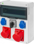 NASIELSK Elektro-Plast Nasielsk RS 6242-00 statybinis skirstomasis įrenginys, montuojamas ant pavir&scaron;iaus, 8 modulių, 2x2P+Z, 2x3P+N+Z, 32A, pilkas