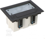 Kontakt Simon GRINDŲ DĖŽUTĖ 1-MOD. 2XK45 93MM+SM102/9 JUODA