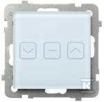 Ospel SONATA Aklas jutiklinis jungiklis su ap&scaron;vietimu Baltas STIKLAS ŁPD-7RS/m/31