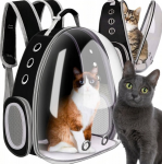 Transportavimo kuprinė katėms 35x40x22cm, juoda