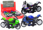 Lean Toys Sportinis motociklas su trinties pavara, 3 spalvos