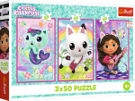 Trefl Dėlionė 3x50 vnt. - Gabby's Dollhouse