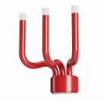 12W LED sieninis &scaron;viestuvas LUXOR, blizgios raudonos sp., 3000K, dimeriuojamas, 01-3226