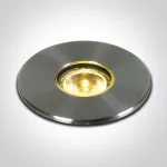 2W LED įleidžiamas į žemę &scaron;viestuvas, nerūdijančio plieno sp., 3000K, IP67, 69028A/W