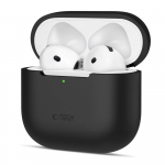Tech-Protect Silicone dėklas skirtas Apple AirPods 4 - juodos spalvos