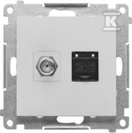 Kontakt Simon GN.ANTE."F"+RJ45 K.6 ALU.MAT SIMON55