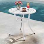 Promotions Lauko stalas, liejamas aliuminis, 61x53 cm, rudas