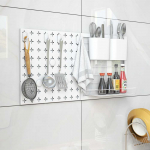 Promotions Pegboard organizatoriaus komplektas, 30,5x30,5x1,5 cm, balta