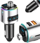 &bdquo;Bluetooth&ldquo; FM siųstuvas automobilinis įkroviklis greitas 2x USB ap&scaron;vietimas