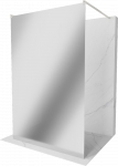 Walk-in du&scaron;o sienelė Mexen Kioto, Brushed nickel, veidrodinis stiklas, 100 x 200 cm