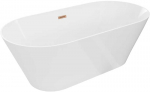 Vonia Mexen Luna Slim, 170 x 75 cm, Baltas + Brushed copper persipylimas