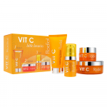 Set Rodial: Vit C Brightening Serum For Face, 5 ml + Vit C Brightening Cleansing Pads, 20 vnt. + Vit C Brightening Souffle For Face, 10 ml + Vit C Brightening Cleansing Gel For Face, 20 ml