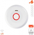 Dūmų detektorius XP-750W su WIFI, integruota 10 metų baterija 3V (6 vnt.)