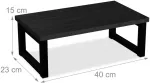 Laikiklis Relaxdays Monitoriaus stovėtojas, pramoninio stiliaus, 15x40x23 cm, juodas