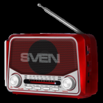 Skaļrunis Sven SRP-150 FM,AM,SW Radio Bluetooth Raudona