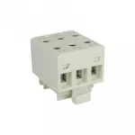 Elektro Plast 48.317 3 polių paskirstymo blokas AL/CU 3x16mm2 pilkas plok&scaron;čias montavimas ir TH bėgis WLZ35/3x16/s 48.317